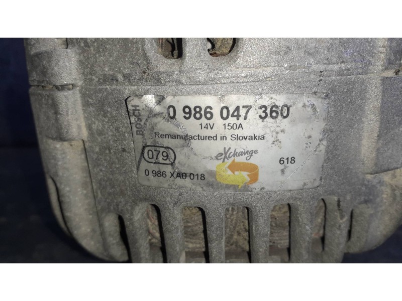 Recambio de alternador para peugeot 107 urban referencia OEM IAM 0986047360 BOSCH 150A
