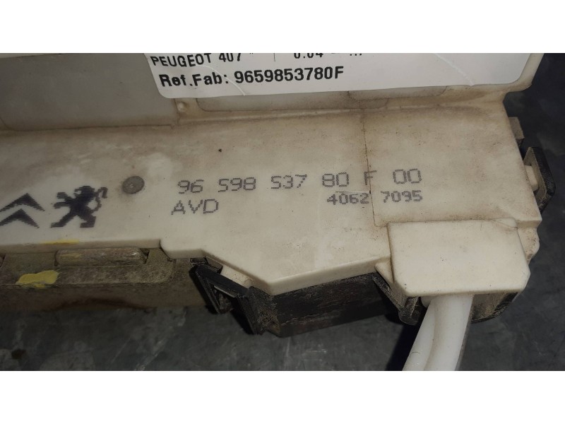 Recambio de cerradura puerta delantera derecha para peugeot 407 referencia OEM IAM 9659853780F 40627095 