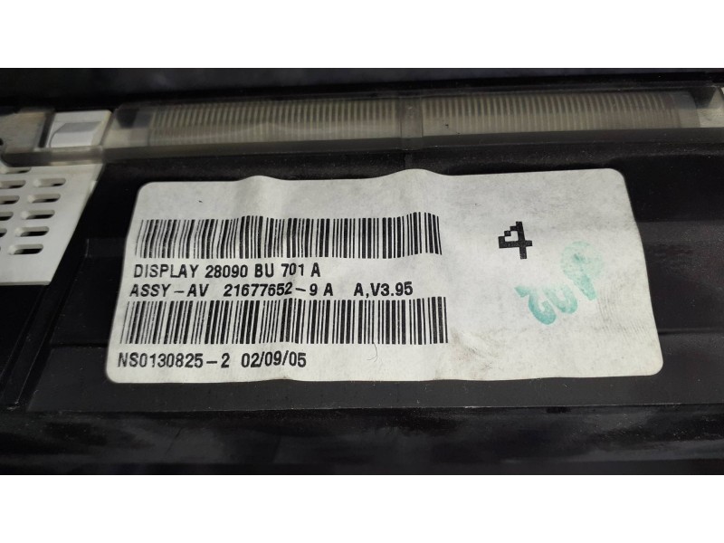 Recambio de pantalla multifuncion para nissan almera (n16/e) referencia OEM IAM 28090BU701A 216776529A NS0130825