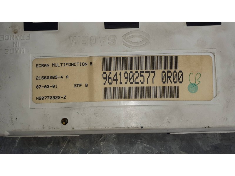 Recambio de pantalla multifuncion para peugeot 406 berlina (s1/s2) referencia OEM IAM 9641902577 216491241 216602654A
