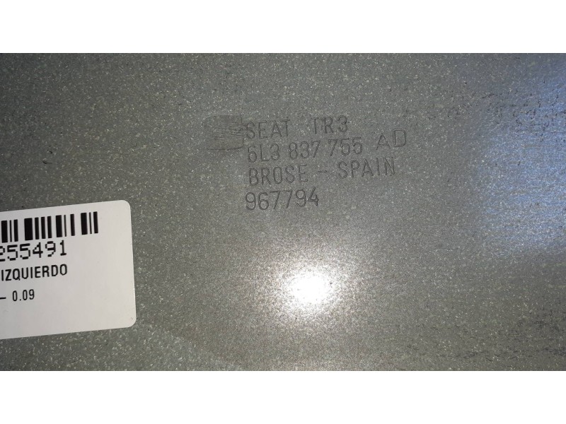 Recambio de elevalunas delantero izquierdo para seat ibiza (6l1) referencia OEM IAM 6L3837751CH ELECTRICO SIN MOTOR