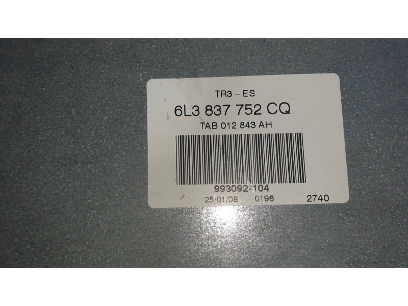 Recambio de elevalunas delantero derecho para seat ibiza (6l1) referencia OEM IAM 6L3837752CQ ELECTRICO SIN MOTOR
