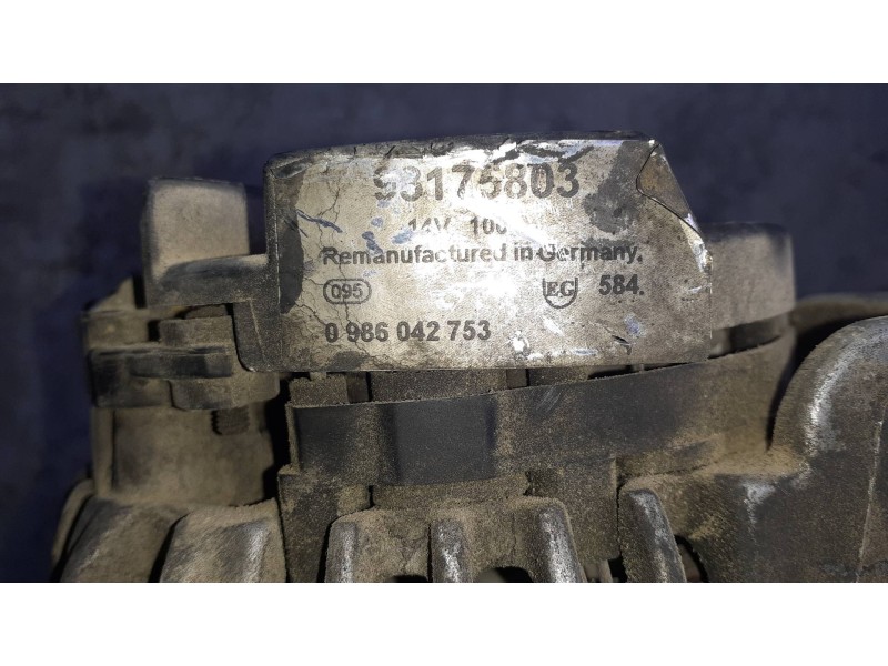 Recambio de alternador para opel zafira a referencia OEM IAM 93175803 100A BOSCH Recambio de alternador para opel zafira a referencia OEM IAM 93175803 100A BOSCH