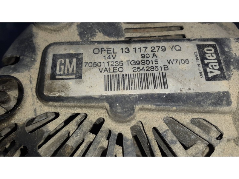 Recambio de alternador para opel corsa c referencia OEM IAM 13117279YQ 90A 706011235