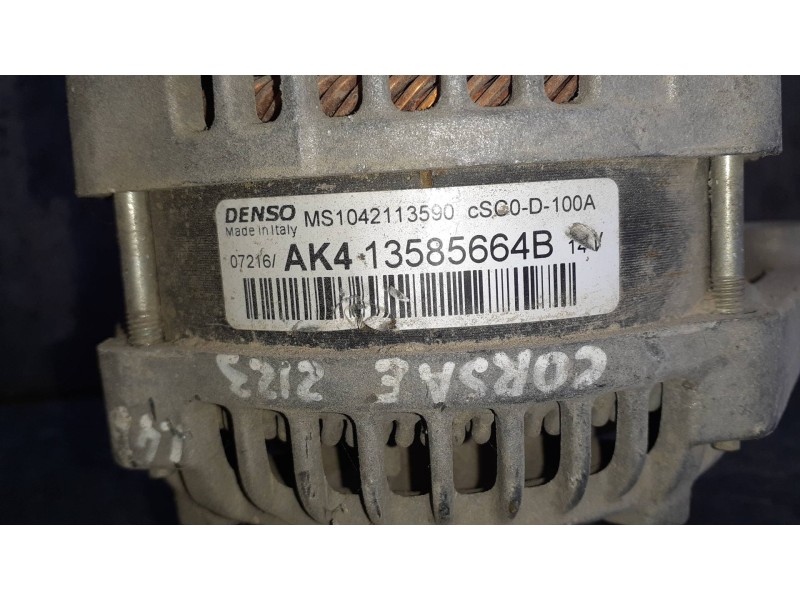 Recambio de alternador para opel corsa e expression referencia OEM IAM AK413585664B 100A DENSO