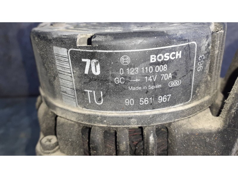 Recambio de alternador para opel corsa b referencia OEM IAM 0123110008 70A BOSCH Recambio de alternador para opel corsa b referencia OEM IAM 0123110008 70A BOSCH
