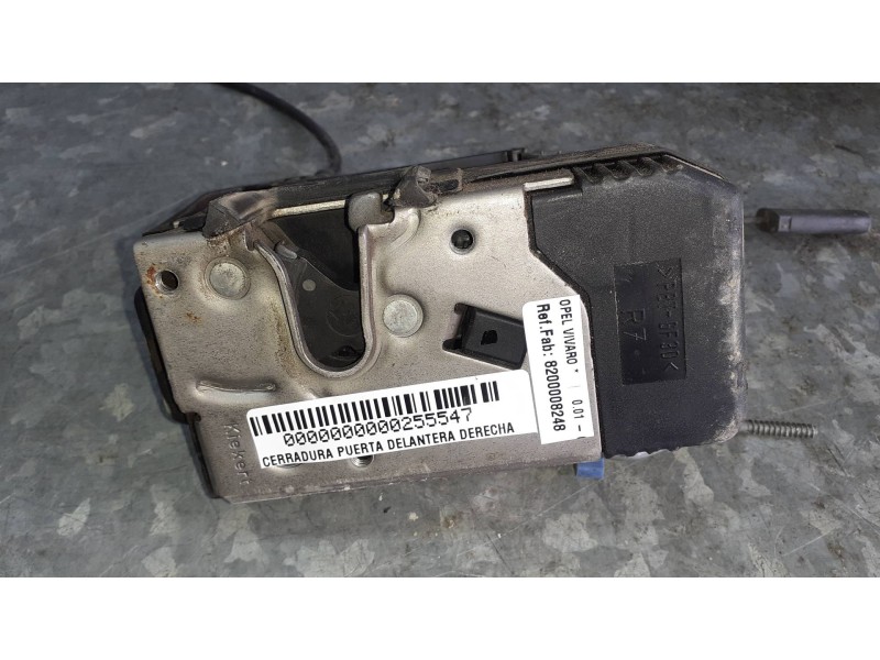 Recambio de cerradura puerta delantera derecha para opel vivaro referencia OEM IAM 8200008248 91166227 