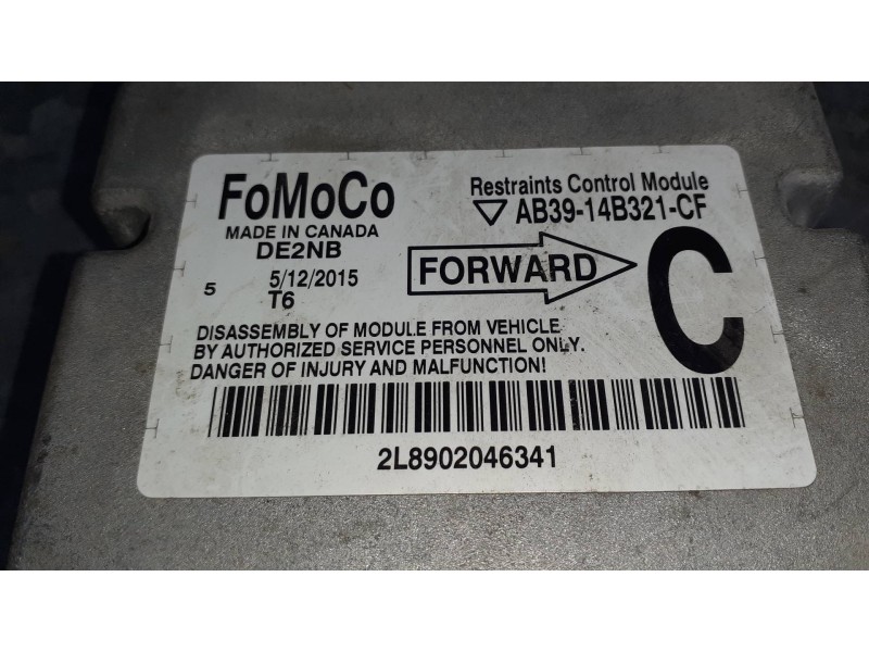 Recambio de centralita airbag para ford ranger (tke) doppelkabine 4x4 xl referencia OEM IAM AB3914B321CF  