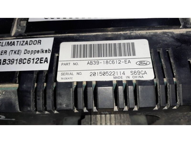Recambio de mando climatizador para ford ranger (tke) doppelkabine 4x4 xl referencia OEM IAM AB3918C612EA 20150522114 S69GA18C61
