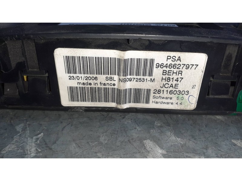 Recambio de mando climatizador para peugeot 307 berlina (s2) xs referencia OEM IAM 9646627977 281160303 