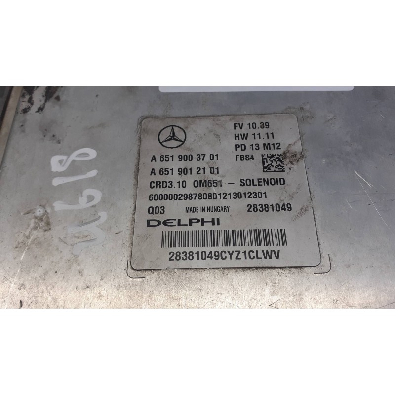 Recambio de centralita motor uce para mercedes-benz clase e (w212) lim. referencia OEM IAM A6519003701 A6519012101 28381049