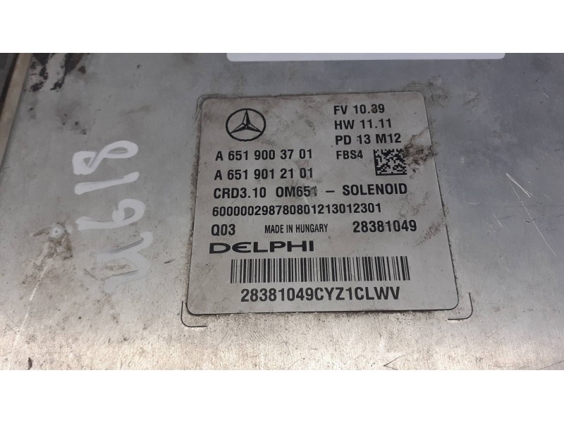 Recambio de centralita motor uce para mercedes-benz clase e (w212) lim. referencia OEM IAM A6519003701 A6519012101 28381049