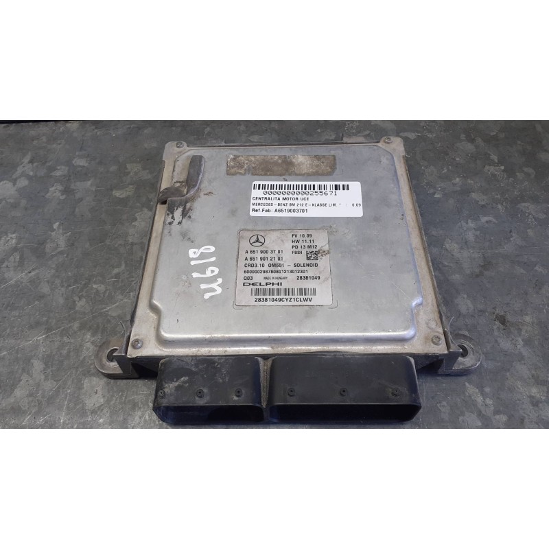 Recambio de centralita motor uce para mercedes-benz clase e (w212) lim. referencia OEM IAM A6519003701 A6519012101 28381049
