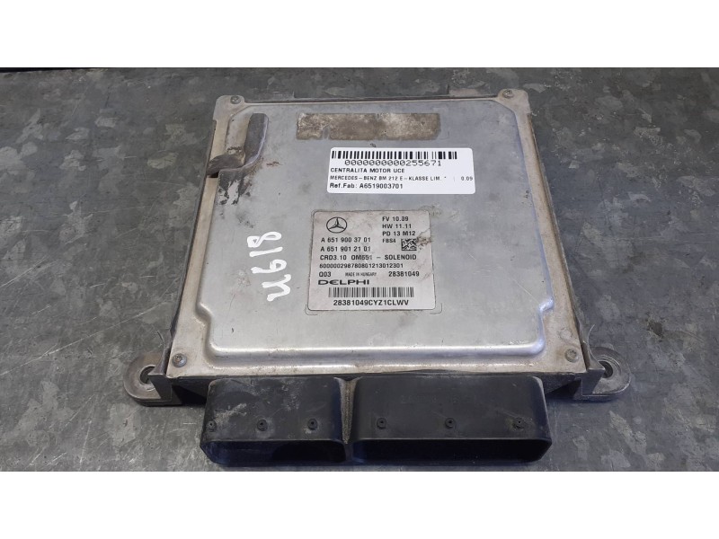 Recambio de centralita motor uce para mercedes-benz clase e (w212) lim. referencia OEM IAM A6519003701 A6519012101 28381049