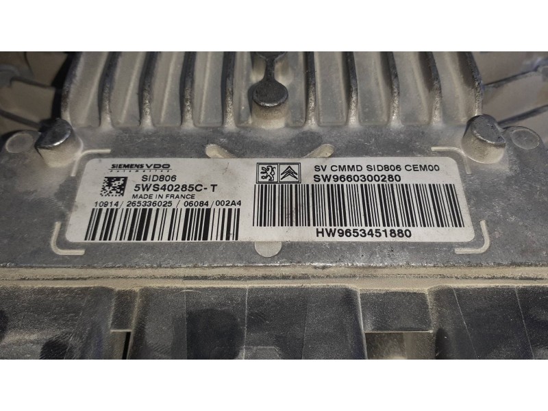 Recambio de centralita motor uce para citroen c3 referencia OEM IAM 5WS40285CT SW9660300280 HW9653451880