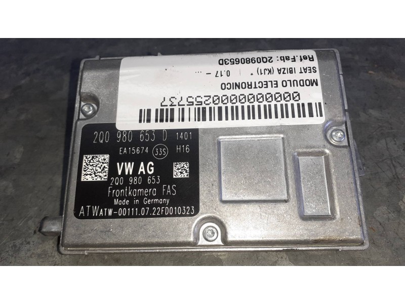 Recambio de modulo electronico para seat ibiza (kj1) referencia OEM IAM 2Q0980653D EA15674  Recambio de modulo electronico para seat ibiza (kj1) referencia OEM IAM 2Q0980653D EA15674