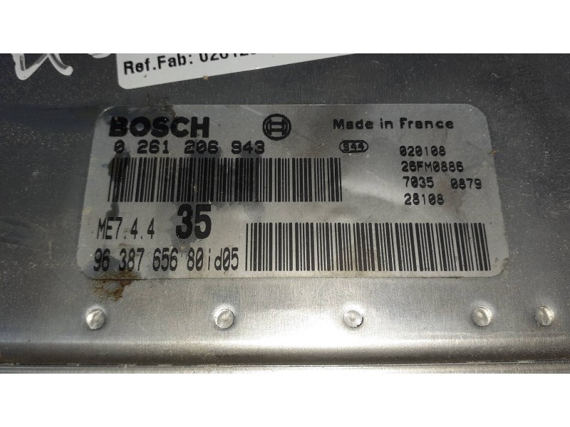 Recambio de centralita motor uce para peugeot 307 (s1) referencia OEM IAM 0261206943 9638765680 82320074