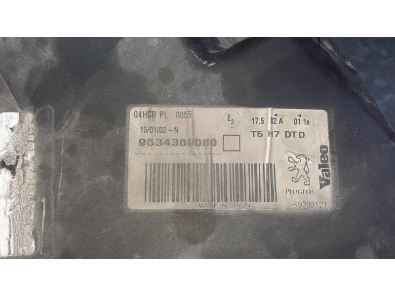 Recambio de faro derecho para peugeot 307 (s1) referencia OEM IAM 9634369080  