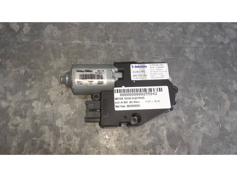 Recambio de motor techo electrico para audi a4 ber. (b8) básico referencia OEM IAM 8K0959591  