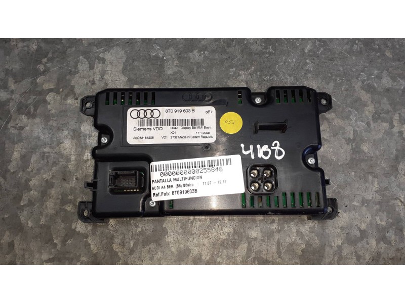 Recambio de pantalla multifuncion para audi a4 ber. (b8) básico referencia OEM IAM 8T0919603B  