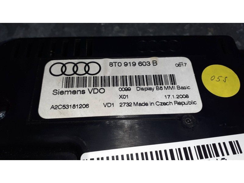 Recambio de pantalla multifuncion para audi a4 ber. (b8) básico referencia OEM IAM 8T0919603B  