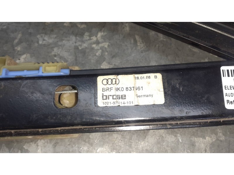 Recambio de elevalunas delantero izquierdo para audi a4 ber. (b8) básico referencia OEM IAM 8K0837461 ELECTRICO SIN MOTOR