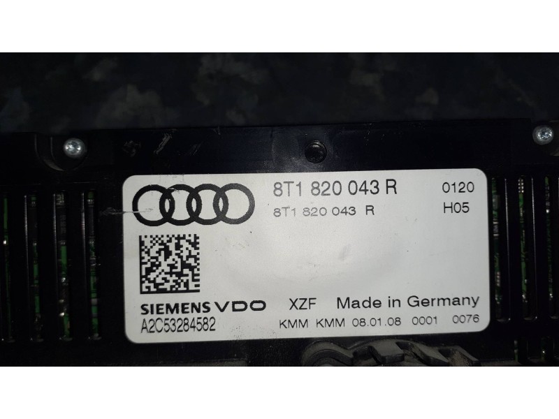Recambio de mando climatizador para audi a4 ber. (b8) básico referencia OEM IAM 8T1820043R  A2C53284582