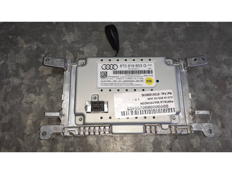 Recambio de pantalla multifuncion para audi a4 berlina (8w2) referencia OEM IAM 8T09199603G  