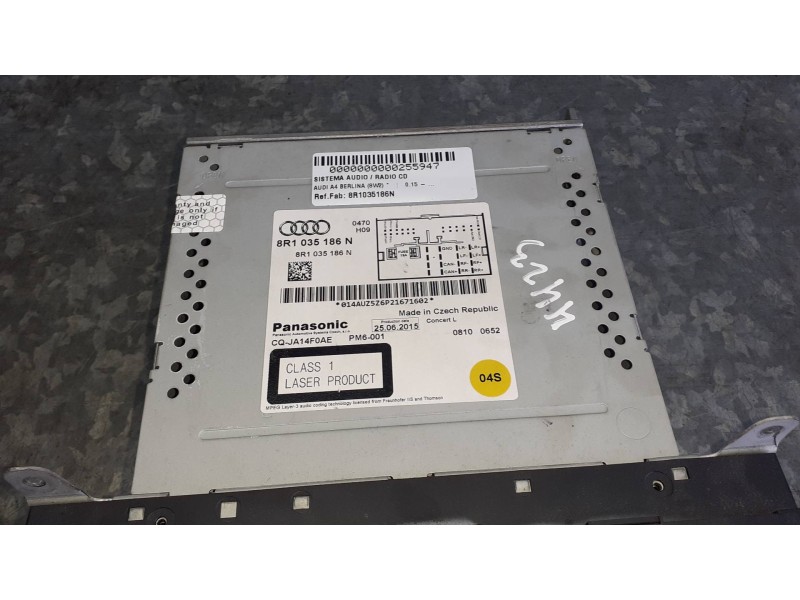 Recambio de sistema audio / radio cd para audi a4 berlina (8w2) referencia OEM IAM 8R1035186N  