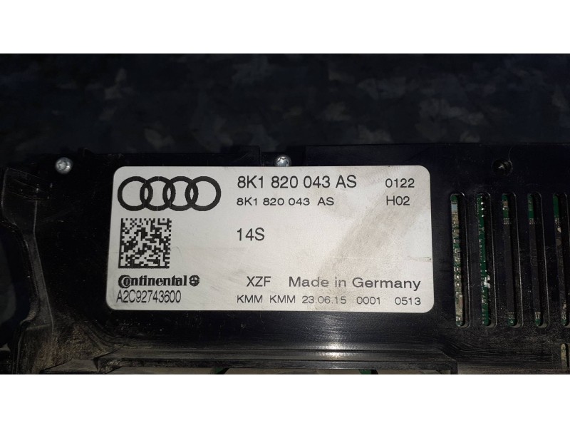 Recambio de mando climatizador para audi a4 berlina (8w2) referencia OEM IAM 8K1820043AS  