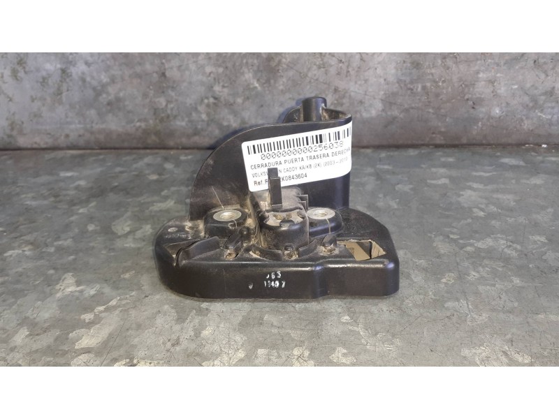 Recambio de cerradura puerta trasera derecha para volkswagen caddy ka/kb (2k) referencia OEM IAM 2K0843604  