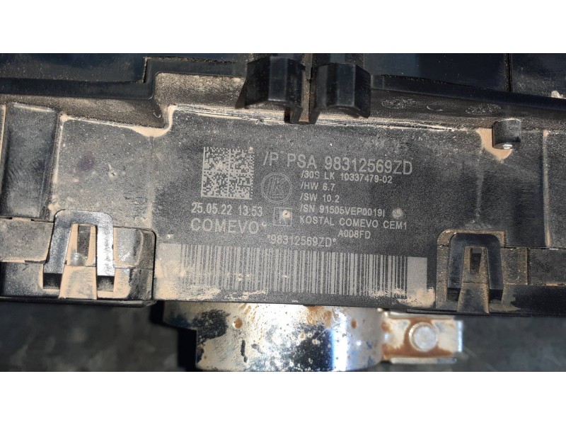 Recambio de mando multifuncion para peugeot rifter referencia OEM IAM 98312569ZD COM EVO ANILLO AIRBAG