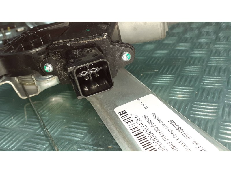 Recambio de elevalunas trasero derecho para opel mokka x design line start/stop referencia OEM IAM 98910SUV20  ELECTRICO