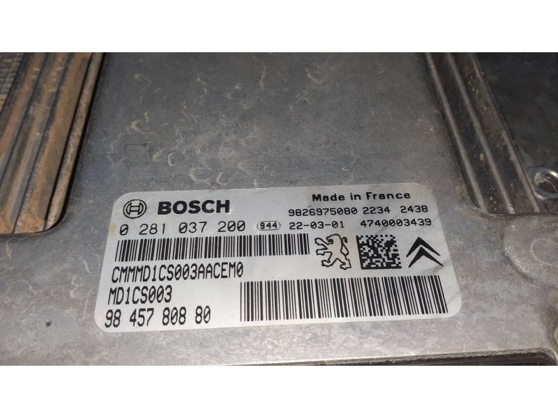 Recambio de centralita motor uce para peugeot rifter referencia OEM IAM 9845780880  0281037200