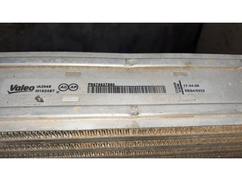 Recambio de intercooler para peugeot rifter referencia OEM IAM P9675627980  