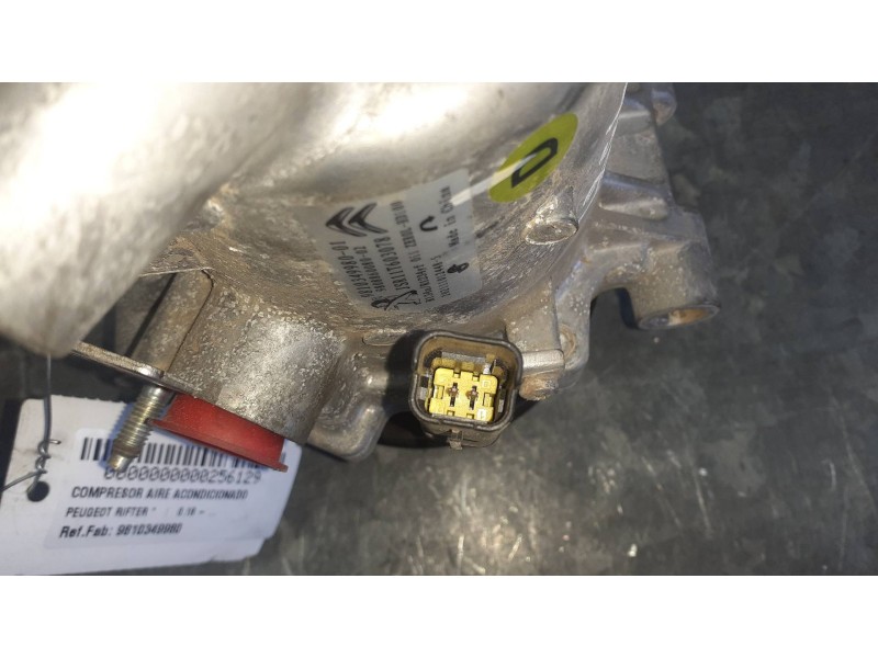 Recambio de compresor aire acondicionado para peugeot rifter referencia OEM IAM 9810349980 2 PINES 202111012448