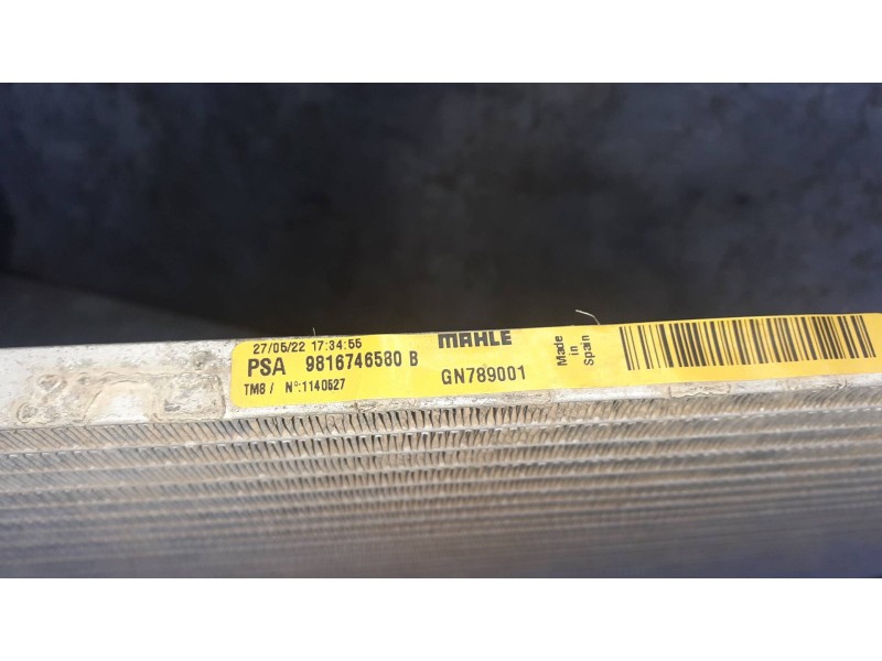 Recambio de condensador / radiador aire acondicionado para peugeot rifter referencia OEM IAM 9816746580  