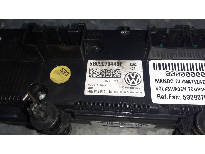 Recambio de mando climatizador para volkswagen touran (5t1) referencia OEM IAM 5G0907044BF  