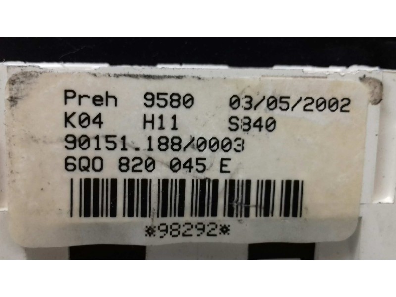 Recambio de mando calefaccion / aire acondicionado para volkswagen polo (9n1) trendline referencia OEM IAM 6Q0820045E BEHR 