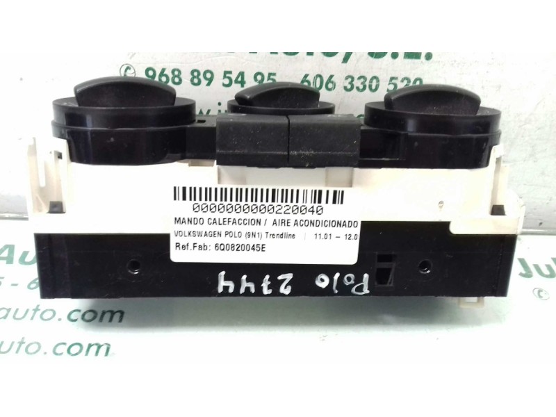 Recambio de mando calefaccion / aire acondicionado para volkswagen polo (9n1) trendline referencia OEM IAM 6Q0820045E BEHR 