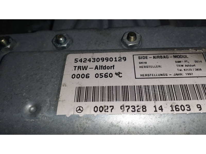 Recambio de airbag lateral delantero izquierdo para mercedes-benz clase clk (w208) coupe referencia OEM IAM 00060560C  