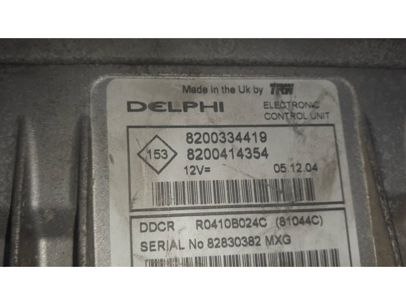 Recambio de centralita motor uce para renault megane ii berlina 5p referencia OEM IAM 8200334419  