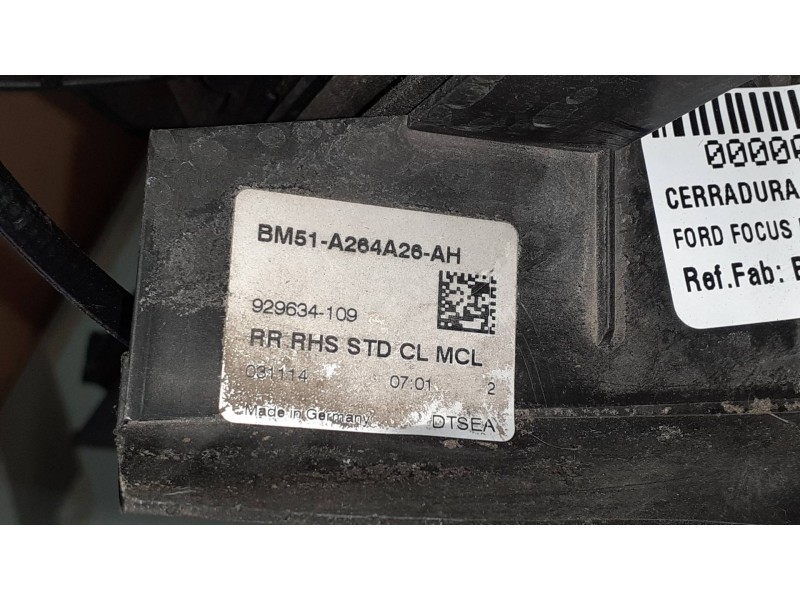 Recambio de cerradura puerta trasera derecha para ford focus lim. business referencia OEM IAM BM5AA26412AF BM51A264B22AA ELECTRI