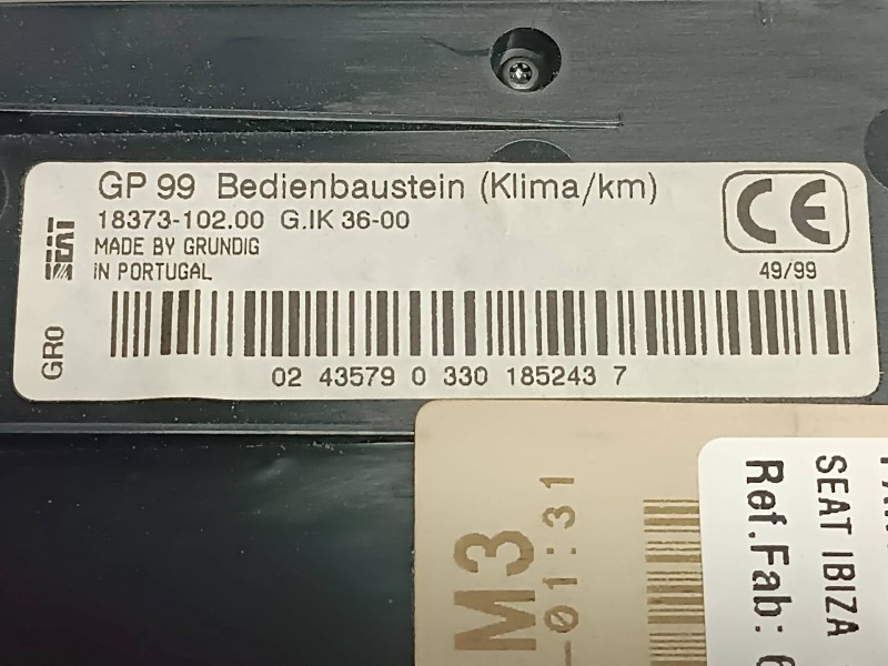 Recambio de pantalla multifuncion para seat ibiza (6k1) referencia OEM IAM 6K1035905G W06K1035905G 