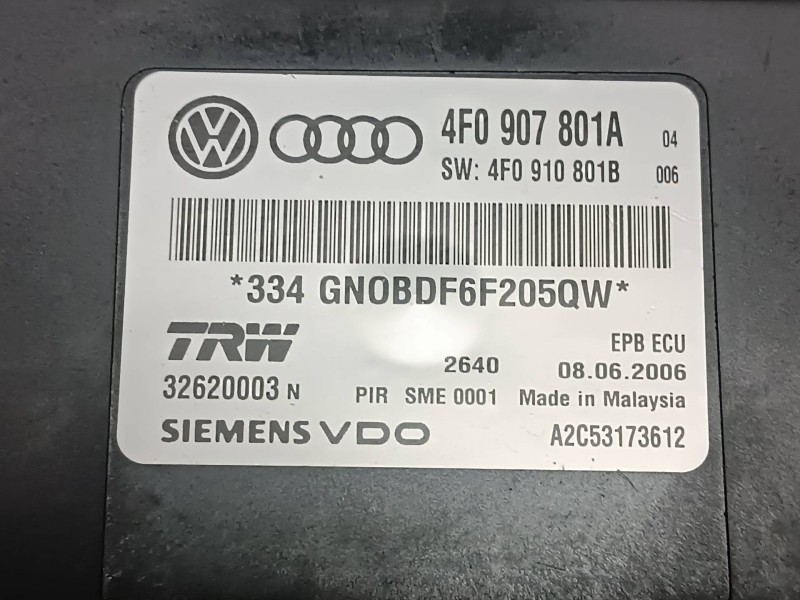 Recambio de modulo electronico para audi a6 berlina (4f2) 3.0 tdi quattro (171kw) referencia OEM IAM 4F0907801A 4F0910801B A2C53