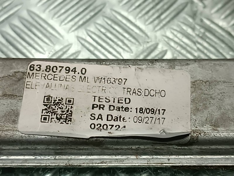 Recambio de elevalunas trasero derecho para mercedes-benz clase m (w163) referencia OEM IAM 63807940  ELECTRICO