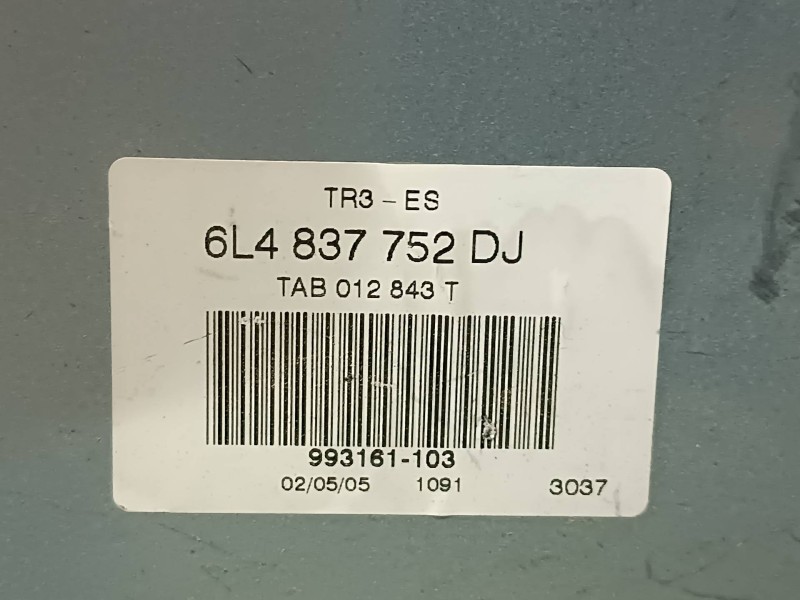 Recambio de elevalunas delantero derecho para seat ibiza (6l1) referencia OEM IAM 6L4837752DJ 6L4837756S ELECTRICO