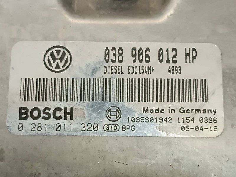 Recambio de centralita motor uce para seat ibiza (6l1) referencia OEM IAM 038906012HP 0281011320 BOSCH