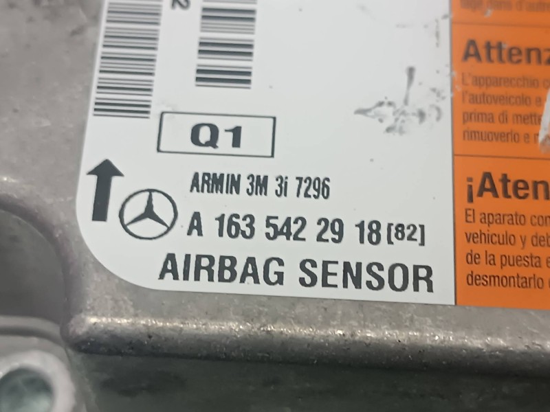 Recambio de centralita airbag para mercedes-benz clase m (w163) referencia OEM IAM A1635422918  TEMIC