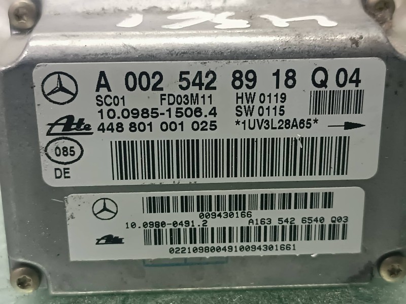 Recambio de modulo electronico para mercedes-benz clase m (w163) referencia OEM IAM A0025428918 Q04 ATE